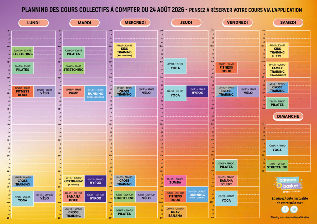 Planning rentrée septembre 2026